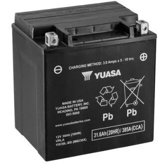 МОТО 12V 31.6Ah High Performance MF VRLA Battery AGM) YUASA YIX30L-BS