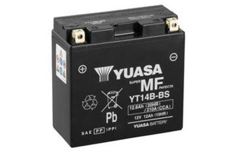 МОТО 12V 12,6Ah MF VRLA Battery (сухозаряжений) YUASA YT14B-BS (фото 1)
