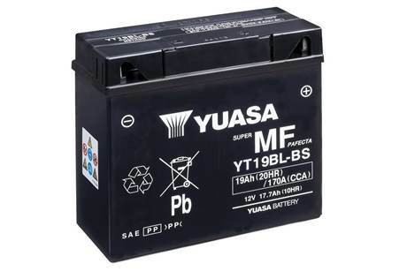 МОТО 12V 19Ah MF VRLA Battery (сухозаряжений) YUASA YT19BL-BS (фото 1)