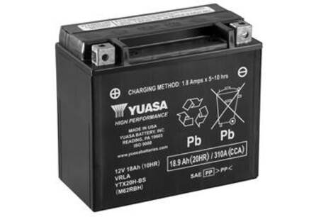 МОТО 12V 18,9Ah High Performance MF VRLA Battery AGM) YUASA YTX20H-BS (фото 1)