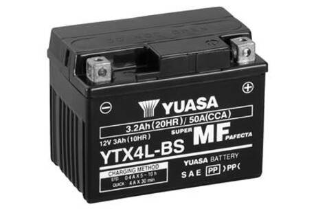 МОТО 12V 3Ah MF VRLA Battery AGM) YUASA YTX4L-BS