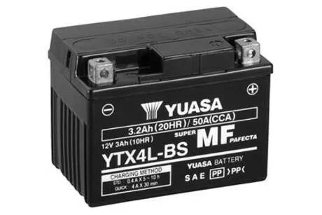 МОТО 12V 3Ah MF VRLA Battery AGM (сухозаряжений) YUASA YTX4L-BS
