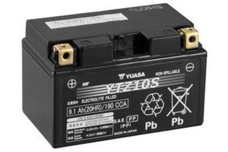 МОТО 12V 9,1Ah High Performance MF VRLA Battery (GEL) YUASA YTZ10S