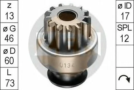 Бендікс стартера ZEN ZN0134