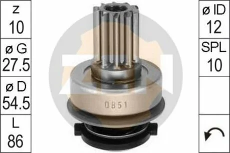 Бендикс стартера ZEN ZN0851