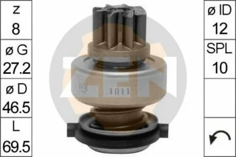 Бендикс стартера ZEN ZN1011