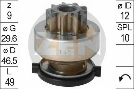 Бендикс стартера ZEN ZN1451