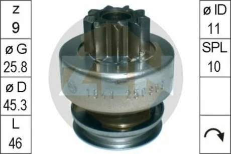 Бендікс стартера ZEN ZN1641