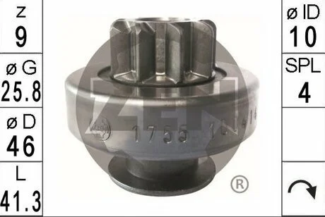 Бендикс стартера ZEN ZN1755