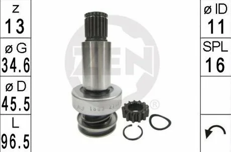 Бендикс стартера ZEN ZN1803
