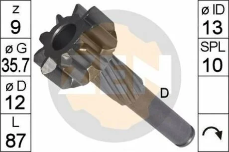 Зубчатка бендика стартера ZEN ZN9527
