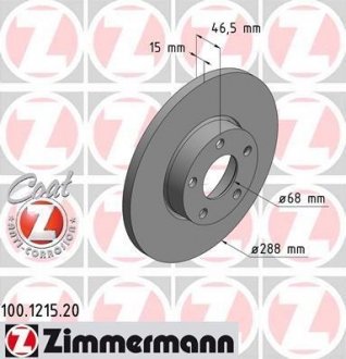 Гальмівний диск ZIMMERMANN 100121520