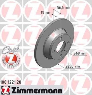 Гальмівний диск ZIMMERMANN 100122120