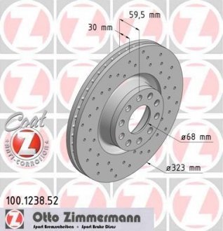 Гальмівний диск ZIMMERMANN 100123852