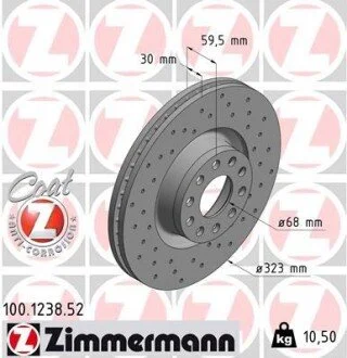 Гальмівний диск ZIMMERMANN 100123852