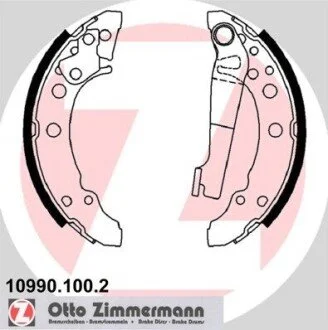 Гальмiвнi колодки барабаннi ZIMMERMANN 109901002