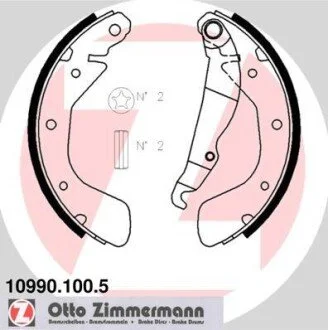 Колодки гальмівні барабанні к-кт 90542863 GENERAL MOTORS ZIMMERMANN 109901005