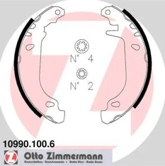 Гальмiвнi колодки барабаннi ZIMMERMANN 109901006