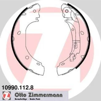 Гальмівні колодки (набір) ZIMMERMANN 109901128