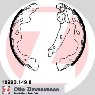 Гальмівні колодки (набір) ZIMMERMANN 109901498