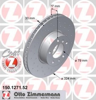 Гальмівний диск ZIMMERMANN 150127152