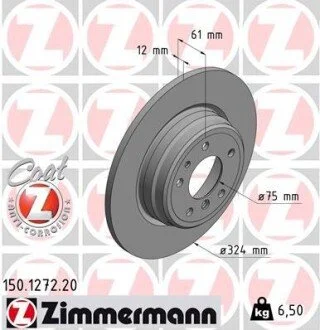 Гальмівний диск ZIMMERMANN 150127220