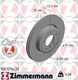 Гальмiвнi диски ZIMMERMANN 150129420
