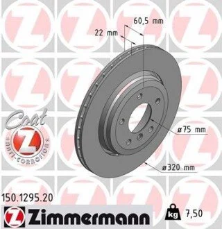 Гальмiвнi диски ZIMMERMANN 150129520
