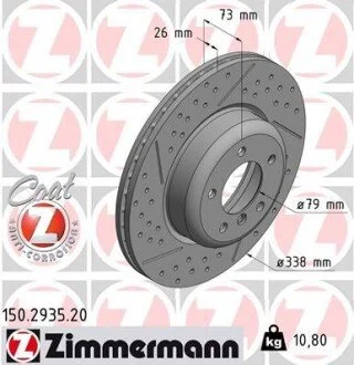 Гальмівний диск ZIMMERMANN 150293520