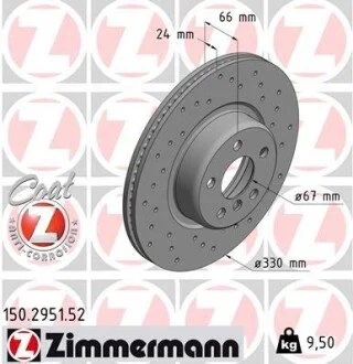 Гальмiвнi диски Sport переднi ZIMMERMANN 150295152