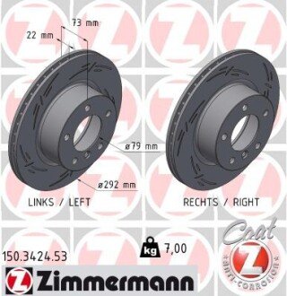 TARCZA HAM./PRZ/ BMW 1 04- ZIMMERMANN 150342453