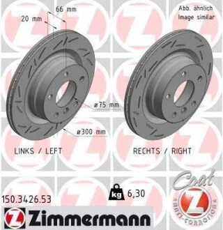 Диск гальмівний ZIMMERMANN 150342653