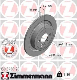 Гальмівний диск ZIMMERMANN 150348920