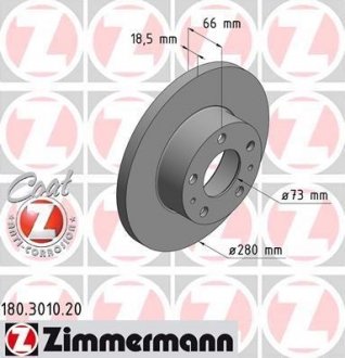 Гальмiвнi диски ZIMMERMANN 180301020 (фото 1)