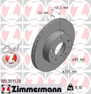Гальмівний диск ZIMMERMANN 180301120