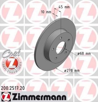 Гальмівний диск ZIMMERMANN 200251720