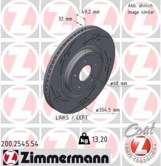 TARCZA HAMULC. INFINITI G 37 07- LP ZIMMERMANN 200254554