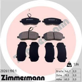 Гальмiвнi колодки дисковi ZIMMERMANN 202611901