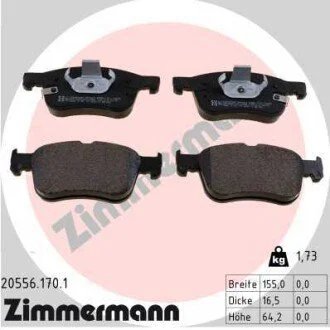 Гальмівні колодки ZIMMERMANN 205561701
