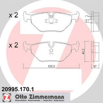 Колодки гальмівні дискові ZIMMERMANN 20995.170.1