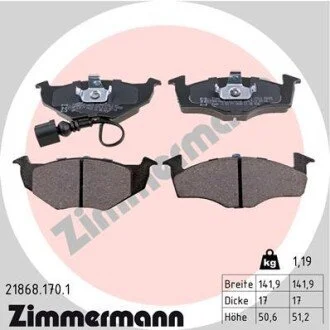 Гальмiвнi колодки дисковi ZIMMERMANN 218681701
