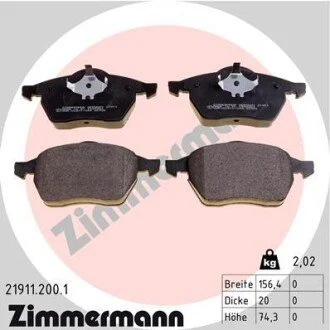 Колодки гальмівні дискові ZIMMERMANN 21911.200.1