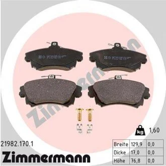 Колодки гальмівні дискові ZIMMERMANN 21982.170.1