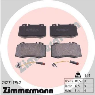 Гальмiвнi колодки дисковi ZIMMERMANN 232711752