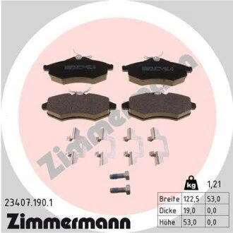 Гальмівні колодки, дискове гальмо (набір) ZIMMERMANN 234071901