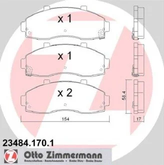 Гальмiвнi колодки дисковi ZIMMERMANN 234841701