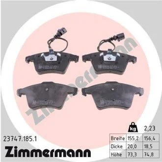 Гальмiвнi колодки дисковi ZIMMERMANN 237471851