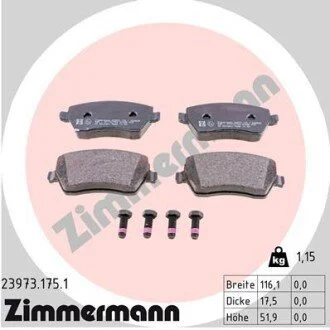 Гальмiвнi колодки дисковi ZIMMERMANN 239731751