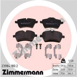 Гальмівні колодки ZIMMERMANN 239841802