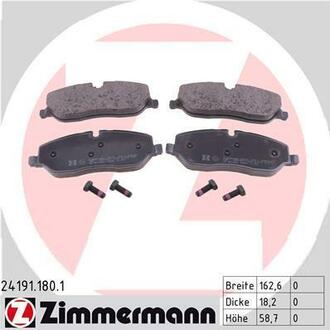 Колодки тормозные дисковые передние ZIMMERMANN 24191.180.1 (фото 1)